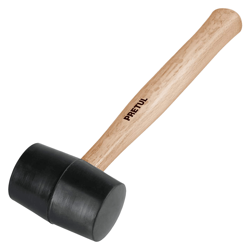 3 martillos de mazo de goma negra de 16 onzas, mazo de goma con mango  antideslizante, martillo de goma sólida para camping, carpintería y suelos